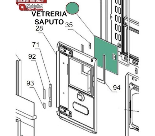 Vetro ceramico ricambio per - di,